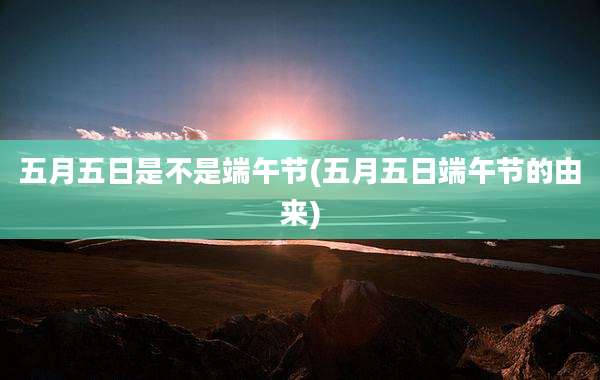 五月五日是不是端午节(五月五日端午节的由来)