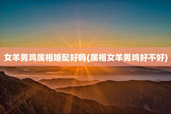 女羊男鸡属相婚配好吗(属相女羊男鸡好不好)