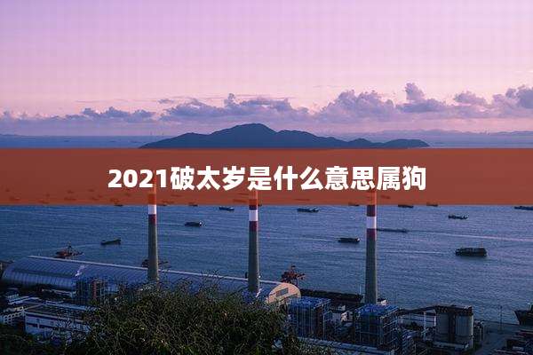 2021破太岁是什么意思属狗