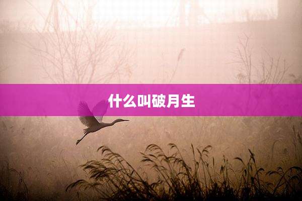 什么叫破月生