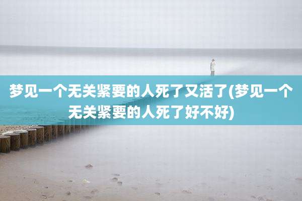 梦见一个无关紧要的人死了又活了(梦见一个无关紧要的人死了好不好)