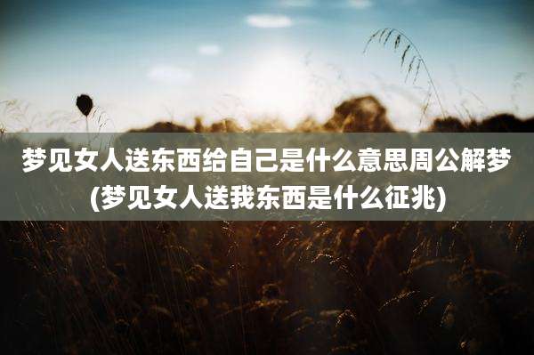 梦见女人送东西给自己是什么意思周公解梦(梦见女人送我东西是什么征兆)