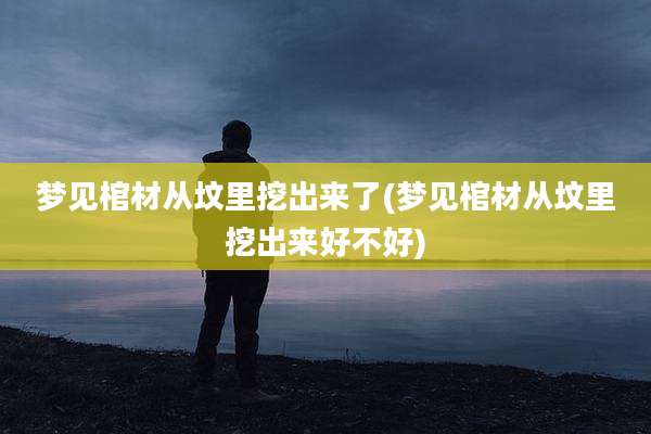 梦见棺材从坟里挖出来了(梦见棺材从坟里挖出来好不好)