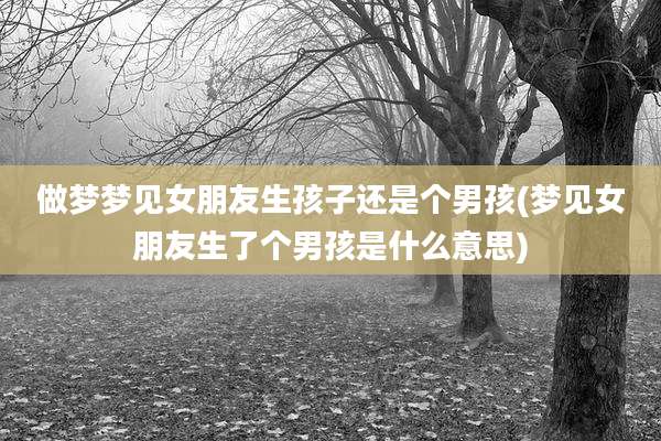 做梦梦见女朋友生孩子还是个男孩(梦见女朋友生了个男孩是什么意思)