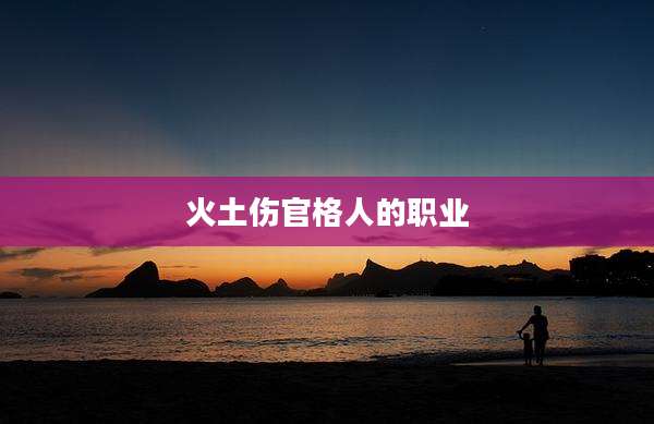火土伤官格人的职业