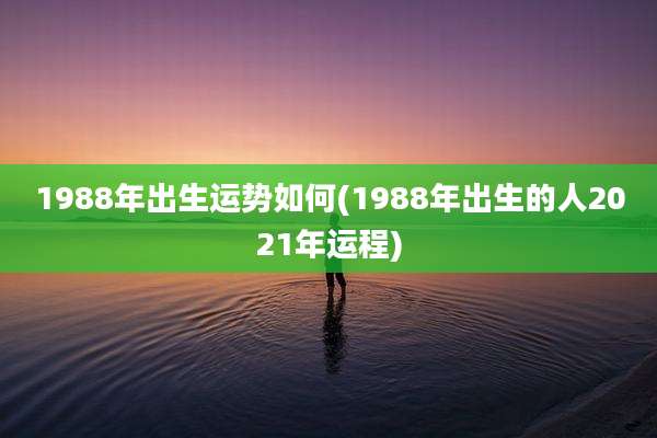 1988年出生运势如何(1988年出生的人2021年运程)