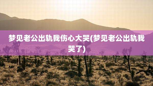 梦见老公出轨我伤心大哭(梦见老公出轨我哭了)