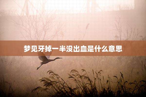 梦见牙掉一半没出血是什么意思