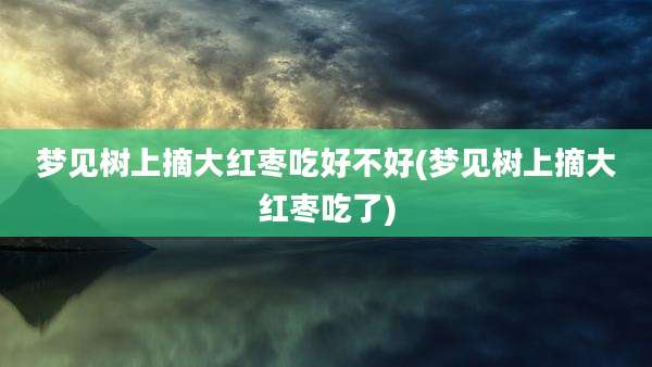 梦见树上摘大红枣吃好不好(梦见树上摘大红枣吃了)