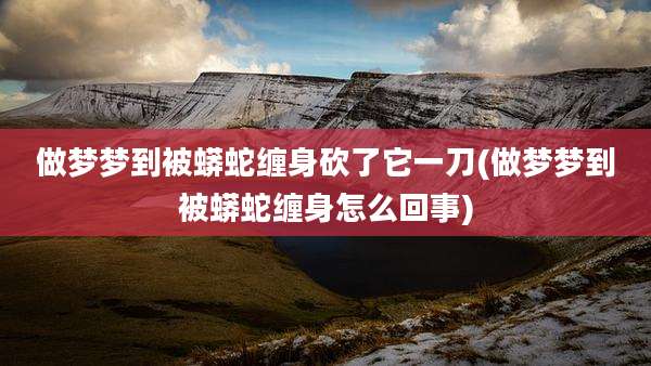 做梦梦到被蟒蛇缠身砍了它一刀(做梦梦到被蟒蛇缠身怎么回事)