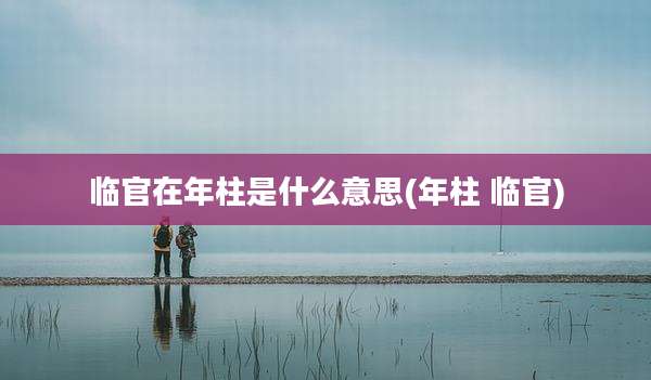 临官在年柱是什么意思(年柱 临官)