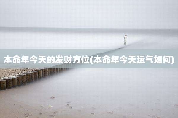 本命年今天的发财方位(本命年今天运气如何)