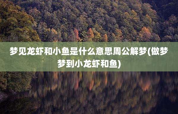 梦见龙虾和小鱼是什么意思周公解梦(做梦梦到小龙虾和鱼)