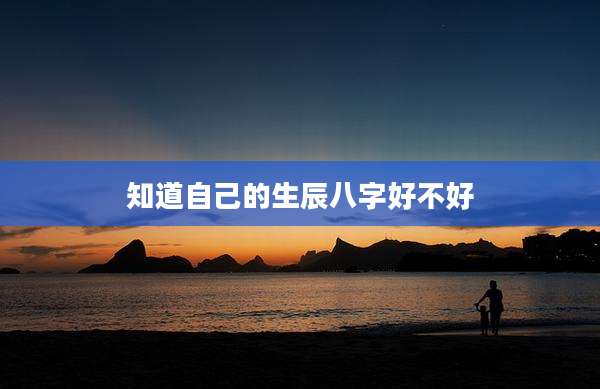 知道自己的生辰八字好不好