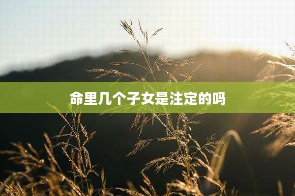 命里几个子女是注定的吗