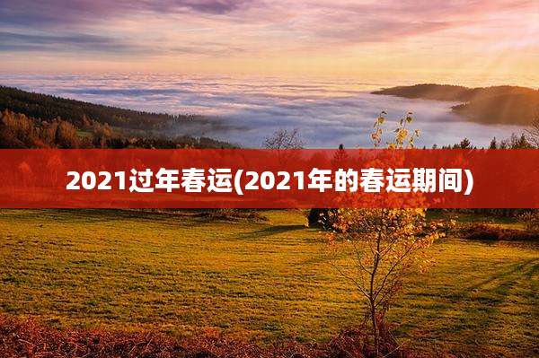 2021过年春运(2021年的春运期间)