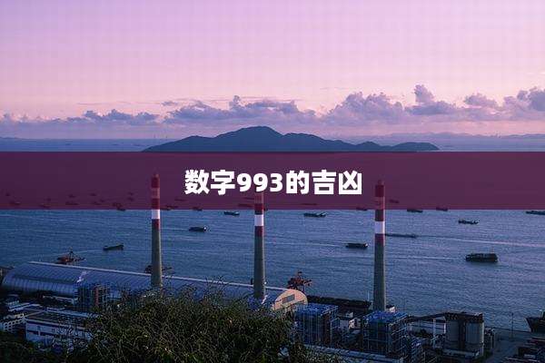 数字993的吉凶