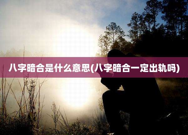 八字暗合是什么意思(八字暗合一定出轨吗)