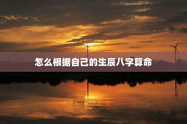 怎么根据自己的生辰八字算命
