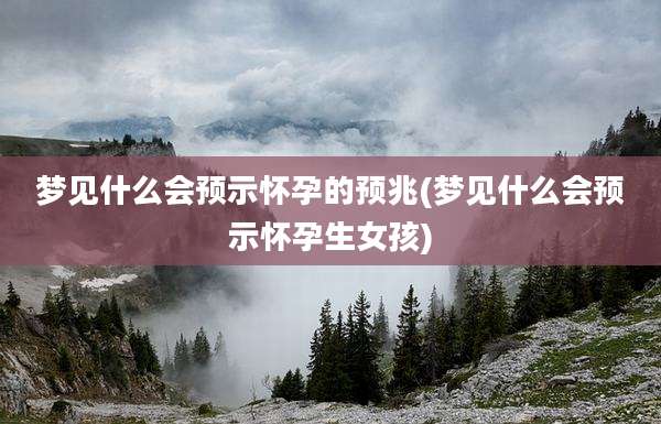 梦见什么会预示怀孕的预兆(梦见什么会预示怀孕生女孩)