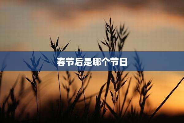 春节后是哪个节日