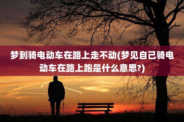 梦到骑电动车在路上走不动(梦见自己骑电动车在路上跑是什么意思?)
