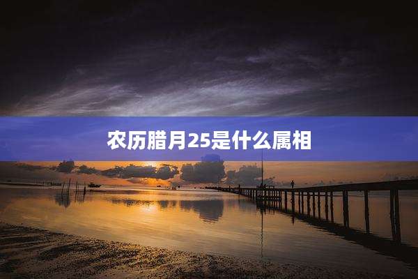 农历腊月25是什么属相