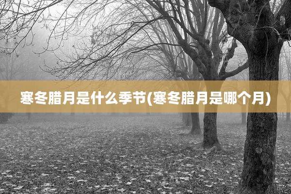 寒冬腊月是什么季节(寒冬腊月是哪个月)