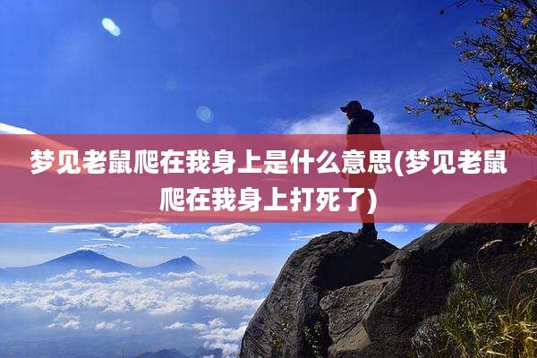 梦见老鼠爬在我身上是什么意思(梦见老鼠爬在我身上打死了)