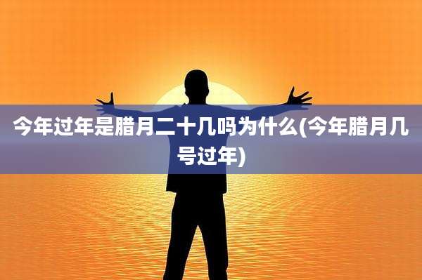 今年过年是腊月二十几吗为什么(今年腊月几号过年)