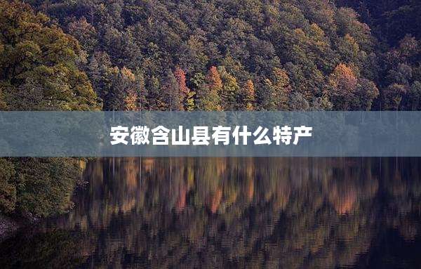 安徽含山县有什么特产