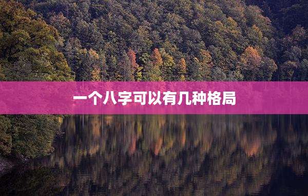 一个八字可以有几种格局