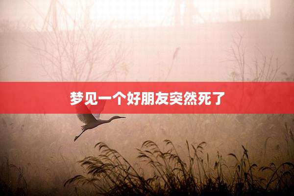 梦见一个好朋友突然死了