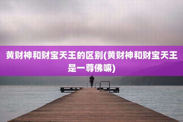 黄财神和财宝天王的区别(黄财神和财宝天王是一尊佛嘛)