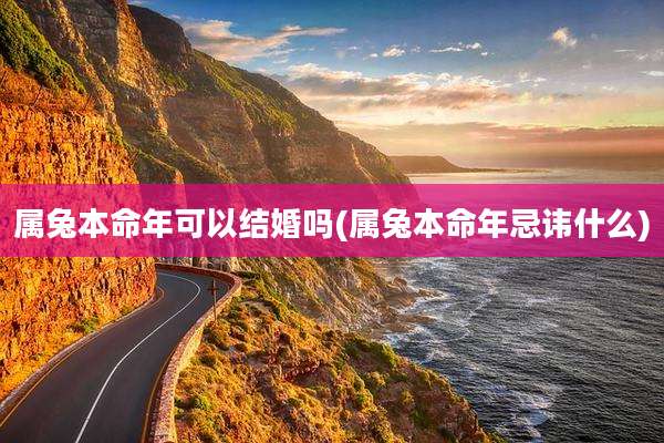 属兔本命年可以结婚吗(属兔本命年忌讳什么)