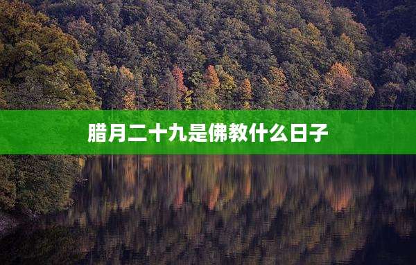 腊月二十九是佛教什么日子