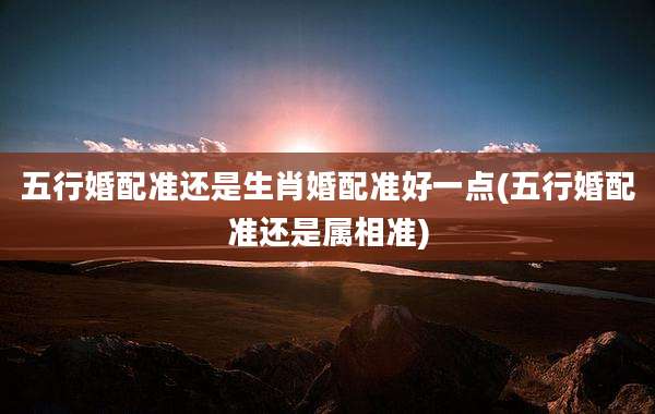 五行婚配准还是生肖婚配准好一点(五行婚配准还是属相准)