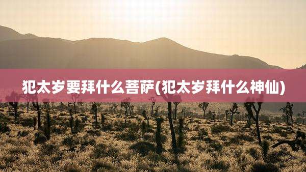 犯太岁要拜什么菩萨(犯太岁拜什么神仙)