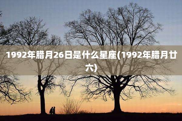 1992年腊月26日是什么星座(1992年腊月廿六)