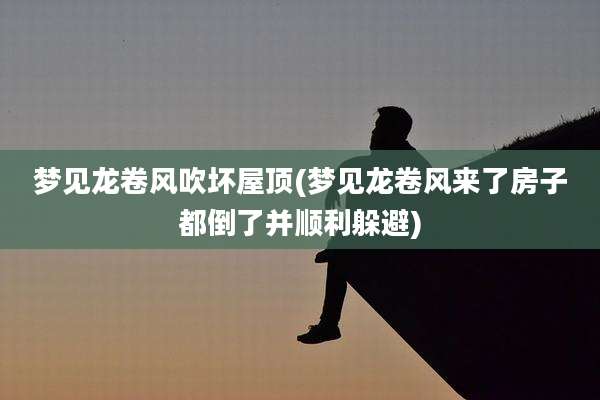 梦见龙卷风吹坏屋顶(梦见龙卷风来了房子都倒了并顺利躲避)