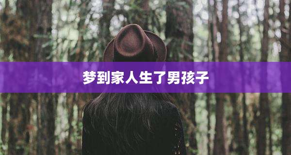 梦到家人生了男孩子