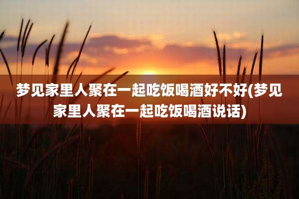 梦见家里人聚在一起吃饭喝酒好不好(梦见家里人聚在一起吃饭喝酒说话)