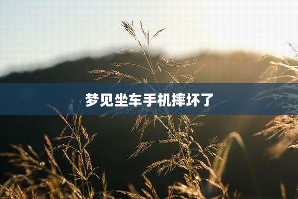 梦见坐车手机摔坏了