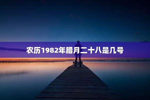 农历1982年腊月二十八是几号