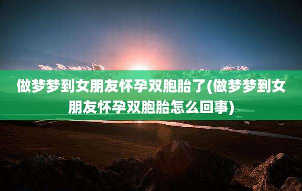 做梦梦到女朋友怀孕双胞胎了(做梦梦到女朋友怀孕双胞胎怎么回事)
