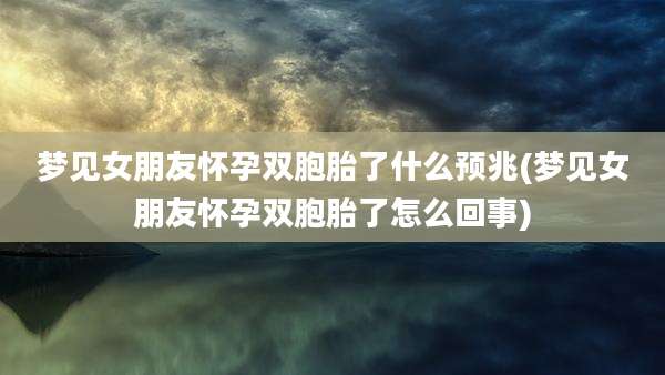 梦见女朋友怀孕双胞胎了什么预兆(梦见女朋友怀孕双胞胎了怎么回事)
