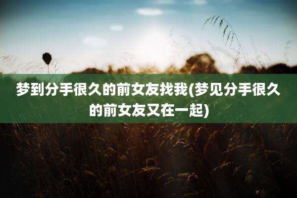 梦到分手很久的前女友找我(梦见分手很久的前女友又在一起)