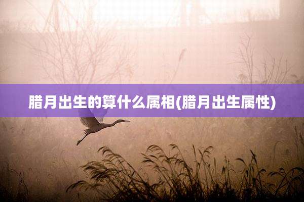 腊月出生的算什么属相(腊月出生属性)