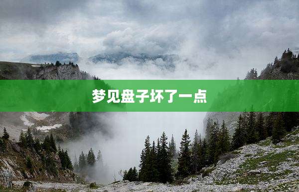 梦见盘子坏了一点