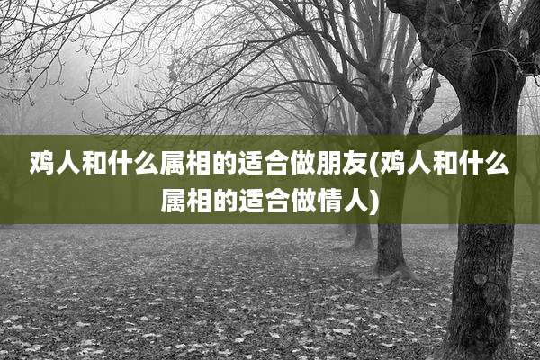 鸡人和什么属相的适合做朋友(鸡人和什么属相的适合做情人)